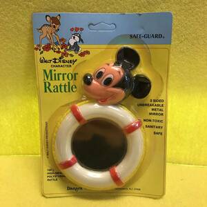 【MICKEY MOUSE★ミッキーマウス】Mirror Rattle★ベビー トイ ガラガラ★子供用 おもちゃ★Walt Disney Productions