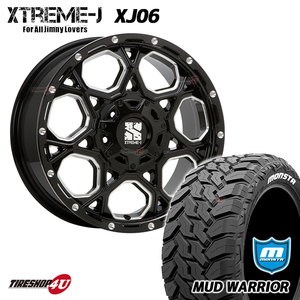 4本セット XTREME-J XJ06 16x7.0J 5/100 5/114.3 +42 +50 MONSTA MUD WARRIOR M/T 215/70R16 ホワイトレター フォレスター SK SJ