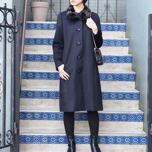 LEILIAN CASHMERE100% SQUIRREL FUR LONG COAT MADE IN JAPAN/レリアンリスファーカシミヤ100%ロングコート