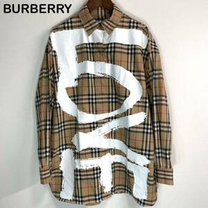 現行　☆試着程度☆ BURBERRY London England オーバーサイズ　ノバチェック　長袖シャツ　ユニセックス