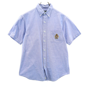 ポロバイラルフローレン 80s 緑タグ ヴィンテージ ボーイズ 半袖 オックスフォード ボタンダウンシャツ 170 Polo by Ralph Lauren キッズ