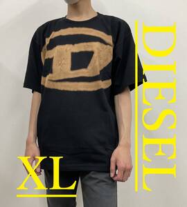 ディーゼル　Tシャツ　XL　ビッグロゴ　ブリーチ　新品定価16.500　3124　A14872 0QKAS 9XX　T-BOXT-BLEACH BLACK 　コットン ジャージ　