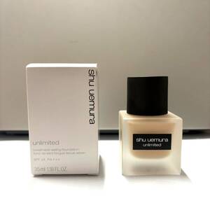 【未使用品に見受けられる】shu uemura シュウウエムラ アンリミテッド ラスティング フルイド 35ml 574 light sabd ファンデーション