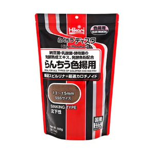 PURE☆即決！らんちうディスク色揚げ用 900g 沈下性 色揚げ原料配合により高レベルの発色が期待できます。