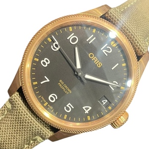 オリス ORIS ビッグクラウン プロパイロット ビッグデイト 0175177613164 カーキ/ブロンズ ステンレススチール 腕時計 メンズ 中古