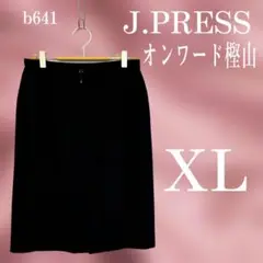 J.PRESS オンワード樫山　膝丈タイトスカート　XL 黒