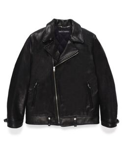 24FW WACKO MARIA LEATHER DOUBLE RIDERS JACKET (TYPE-1) ブラック Lサイズ ワコマリア レザー ダブルライダースジャケット カウハイド