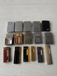 ライター まとめ 16点セット ZIPPO dunhill Marumanなど　着火未確認 ジャンク品