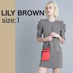 LILY BROWN リリーブラウン レトロ ワンピース ドレス パワー M