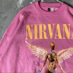 NIRVANA ニルヴァーナ バンドスウェット インユーテロ  ピンク