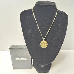 【ヴィンテージ】CHANEL/シャネル　ココマーク　ゴールド　ネックレス　刻印有り　箱付【y993】