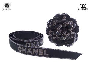 シャネル ラッピング ビッグカメリア ステッカー&リボン Xmas 2019 ホリデー限定 CHANEL【Used 極上品】