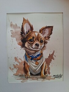 水彩画　Chihuahua