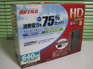 ☆★ジャンクＰＣパーツ★☆ BAFFALO USB2.0/1.1対応外付けハードディスク640GB【HD-ES640U2】*USED*動作品☆データ削除を確認済:Turbo USB