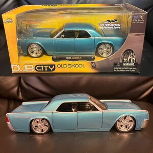 1/24 1963年 LINCOLN リンカーン コンチネンタル Jada Toys DUB CITY ダイキャストミニカー ローライダー アメ車 ホイール カスタム 改造品