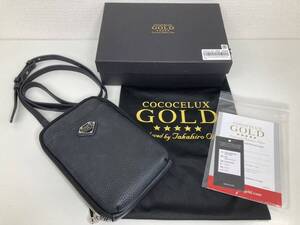 未使用保管品 COCOCELUX GOLD ココセリュックスゴールド 牛革 GOLDヘラクレス ショルダーバッグ 箱/保存袋付き KM310