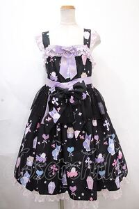 Royal Princess Alice / Cute Devil Halloweenペプラム付きジャンパースカート 黒 Y-24-11-25-094-LO-OP-SZ-ZY