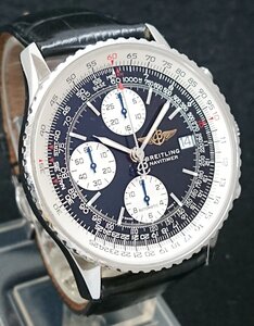 稼働品!!純正SSバンド付き!!BREITLING/ブライトリング A13322 オールドナビタイマー クロノグラフ デイト 自動巻き メンズ ウォッチ USED品