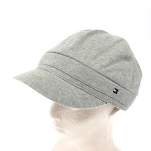 良好◆TOMMY HILFIGER トミーヒルフィガー キャスケット ◆ グレー コットン レディース 帽子 ハット hat 服飾小物