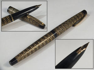 SHEAFFER/シェーファー 万年筆 ペン先 14K 585刻印 ブラック ゴールド