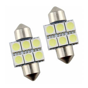 T10-31mm 6SMD led ルームランプ roofライト ナンバープレートライト ライト 純正球交換タイプLEDライト 2個セット(白光);J1156;