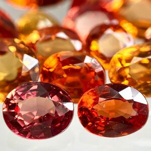 ≪天然カラーサファイアおまとめ32ct≫o 約6.4g ルース 裸石 宝石 ジュエリー jewelry sapphire beryl コランダム オレンジ orange w4B11