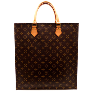 ［飯能本店］LOUIS VUITTON LV ルイ・ヴィトン M51140(廃番) サックプラ トートバッグ モノグラム ブラウン レディース・メンズ DH79696