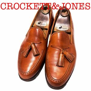 415.CROCKETT&JONES クロケットアンドジョーンズ NASH2 タッセルローファー ビジネスシューズ 革靴 別注品 ブラウン 9E