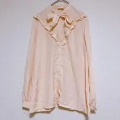 【TOKYO BLOUSE Feminine】（S）リボン付き長袖シャツブラウス