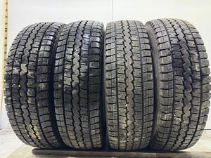 ☆1424【195/80R15 107/105L LT】 2019製×3(10mm）・2014×1（8mm） DUNLOP WINTERMAXX SV01 冬×4