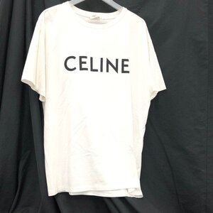 CELINE セリーヌ ロゴ Tシャツ 半袖 タグあり Lサイズ【CKAS2049】