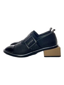 UNITED NUDE◆Wood Monk/17年/パンプス/38/BLK/PVC/10244011173