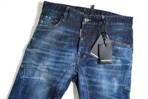 【新品正規品】10万 サイズ 54 Dsquared2 ディースクエアード TIDY BIKER JEAN S74LB1156 ラグジュアリー ストレッチ デニム イタリア製