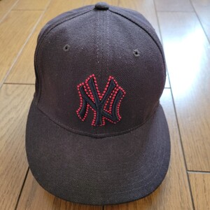 ニューエラ ERA キャップ 59FIFTY ニューヨークヤンキース　焦げ茶