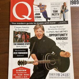 B2418　1989 年「Q」Q誌 英国月刊音楽雑誌　イギリス　英国　ビンテージ ロック　エンターテインメント 音楽 洋楽 Q MAGAZINE バンド