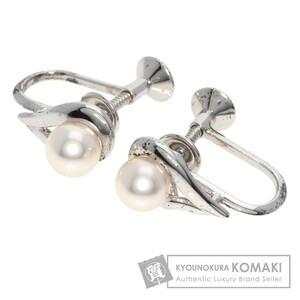 MIKIMOTO ミキモト パール 真珠 イヤリング シルバー レディース 中古