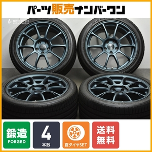 【鍛造 ZE40】RAYS VOLKRacing 18in 8.5J +42 PCD114.3 ファルケン AZENIS FK510 245/40R18 2023年製 ランエボ WRX レヴォーグ アコード