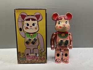 BE@RBRICK ベアブリック 招き猫 ペコちゃん 桃金メッキ MEDICOMTOY メディコムトイ 不二家 ピンクゴールド 400% TN 1