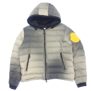 極美品◆モンクレール × オフホワイト ダウンジャケット ディナール スリーブラバービッグロゴ グレー 3 MONCLER × Offwhite【AFA12】