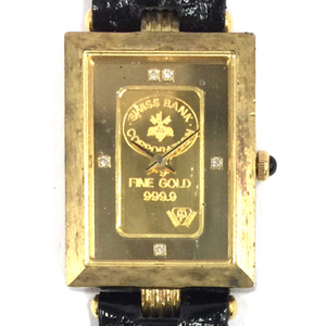 スイス FINE GOLD 999.9 クォーツ 腕時計 SV925刻印 レディース 未稼働品 ファッション小物