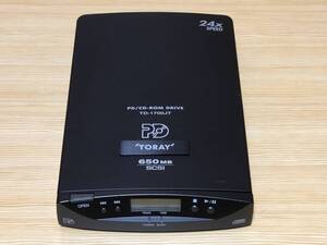 東レ TORAY PD／CD-ROMドライブ TD-1700JT 24倍速 650MB SCSI接続 外付け 光学ドライブ CD再生のみ確認 パソコン部品 Win95 Win98 パーツ