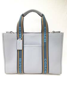 【中古】COACH コーチ レザー トート ショルダー バッグ グレイ ／ レディース 婦人 灰色 【7285】