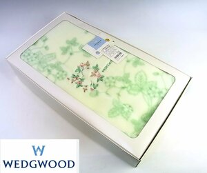 ◆未使用◆WEDGWOOD/ウェッジウッド◆アクリルハーフケット ワイルドストロベリー 毛布 ひざ掛け◆140×100cm◆グリーン◆西川産業◆