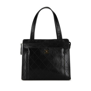 シャネル マトラッセ ココマーク ハンドバッグ トートバッグ ブラック レザー レディース CHANEL 【中古】