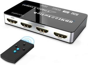 【新品】 Tensphy HDMI 切替器 HDMIセレクター 3入力1出力 HDMI 分配器 自由 切り替え Apple TV/Chromecast/Switch/Xbox/HDTV/PS4 22
