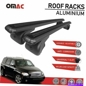 シボレーのためのルーフラッククロスバー荷物キャリアブラック2006-2011Roof Rack Cross Bars Luggage Carrier Black for Chevrolet HHR 2