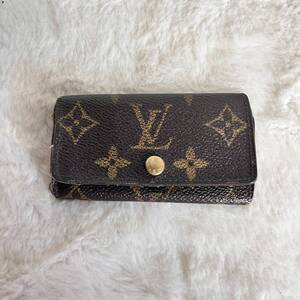 △Louis Vuitton ルイヴィトン モノグラム ミュルティクレ4 4連 キーケース M62631 破れあり 鍵入れ ブラウン/管理1222A32-01260001