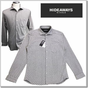 ハイダウエイ HIDEAWAYS NICOLE ホリゾンタルカラーストレッチシャツ 3165-8030-48(L) Ｗフェイス カットソー