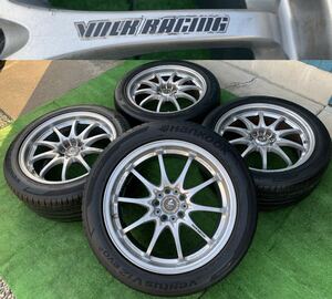 日本製★RAYSのCE28N-L VOLK RACING 18インチホイール 8.5J/7.5J OFF +33/+30 PCD 114.3 4本セット★240504