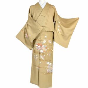 付下げ・長襦袢セット 附下 付け下げ 訪問着 袷着物 きもの フォーマル リサイクル着物 kimono 中古 仕立て上がり 身丈154.5cm 裄丈64cm